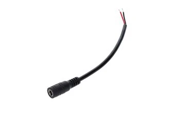 Gniazdo DC 5.5x2.1 3A przewód czarny 15cm 22awg