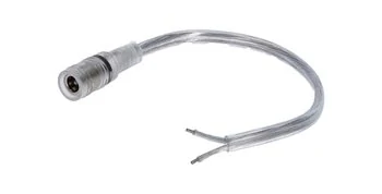 Gniazdo DC 5.5x2.1 przewód przeźroczysty 15cm 18awg