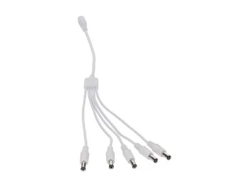 Rozgałęźnik DC 5.5X2.1 5W-1G biały 32cm 22/20awg