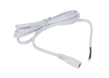 Gniazdo DC 5.5x2.1 5A przewód biały 150cm 18awg