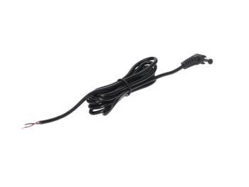Wtyk DC 5.5X2.1 kątowy czarny 150cm