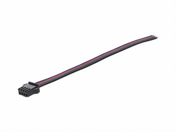 Wtyk RGB czarny przewód 15cm
