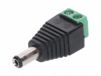 Wtyk DC 5.5x2.1 ze złączem skrętnym