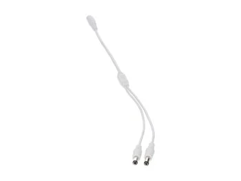 Rozgałęźnik DC 5.5X2.1 2W-1G biały 32cm