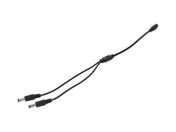 Rozgałęźnik DC 5.5X2.1 2W-1G czarny 31cm