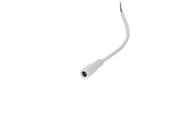 Gniazdo DC 5.5x2.1 3A przewód biały 15cm 22awg