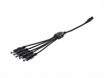 Rozgałęźnik DC 5.5X2.1 5W-1G czarny 24cm