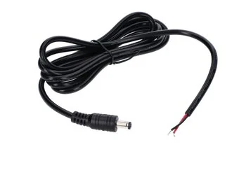 Wtyk DC 5.5x2.1 3A przewód czarny 150cm 22awg