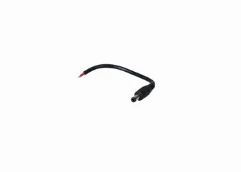 Wtyk DC 5.5x2.1 przewód czarny 15cm 18awg
