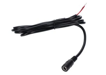 Gniazdo DC 5.5x2.1 3A przewód czarny 150cm 22awg