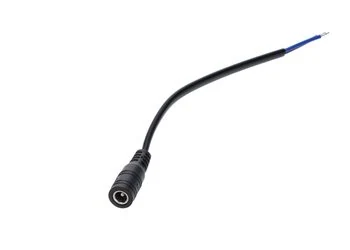 Gniazdo DC 5.5x2.1 5A przewód czarny 15cm 18awg