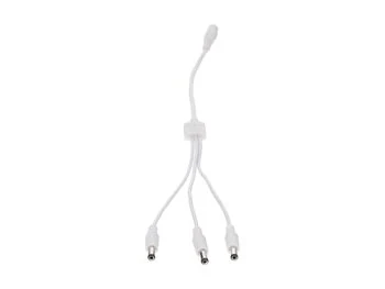 RozgałęźnikDC 5.5X2.1 3W-1G biały 32cm