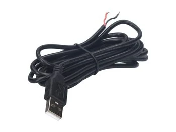 Wtyk USB z przewodem czarnym 250cm