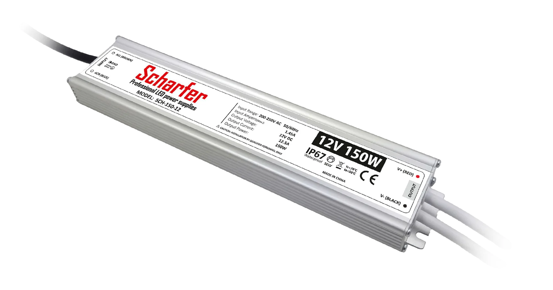 Zasilacz LED Scharfer 150 W / 12 V / IP67