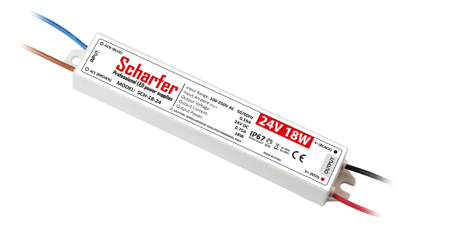 Zasilacz LED Scharfer 18 W / 24 V / IP67