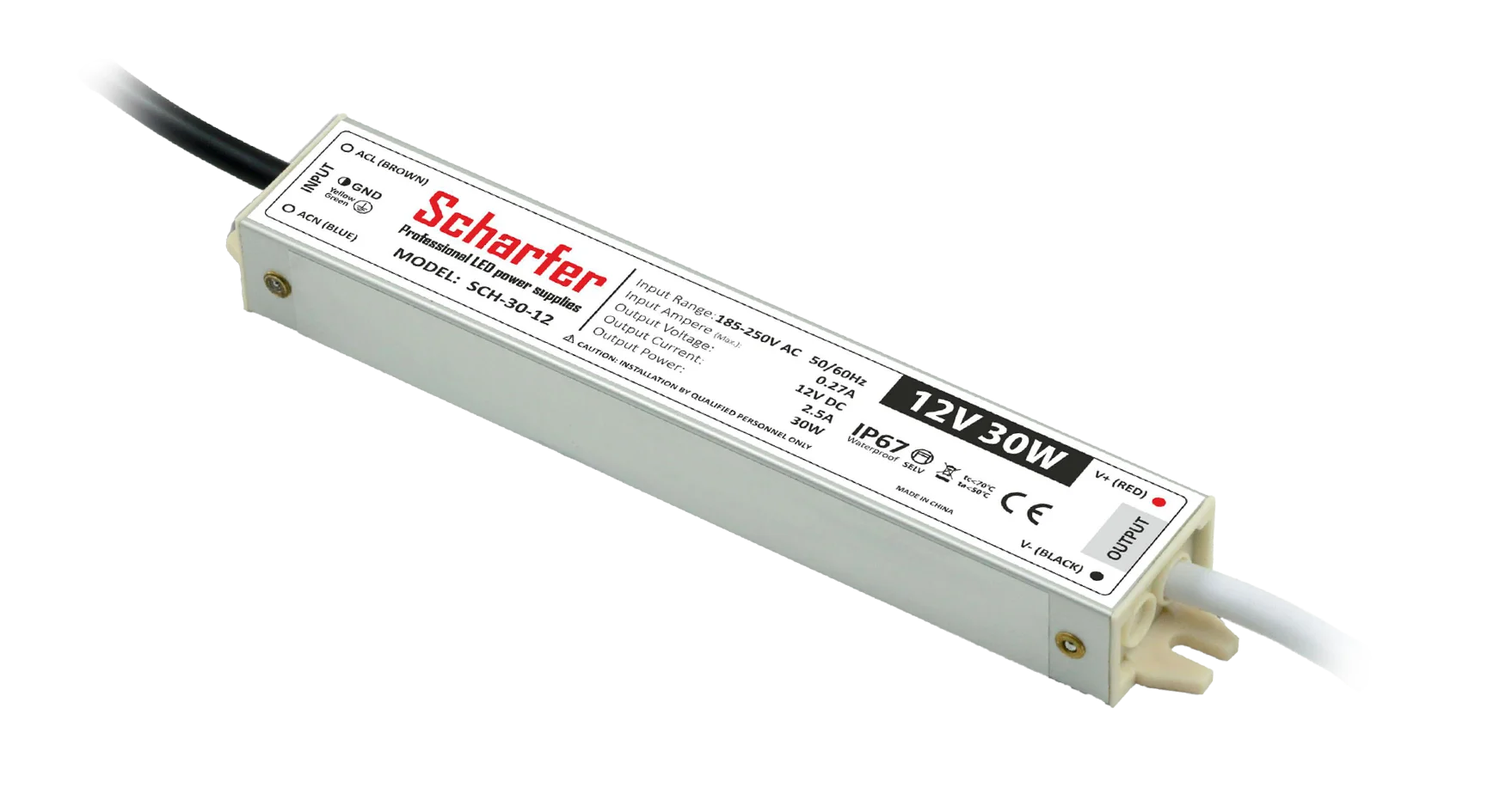 Zasilacz LED Scharfer 30 W / 12 V / IP67