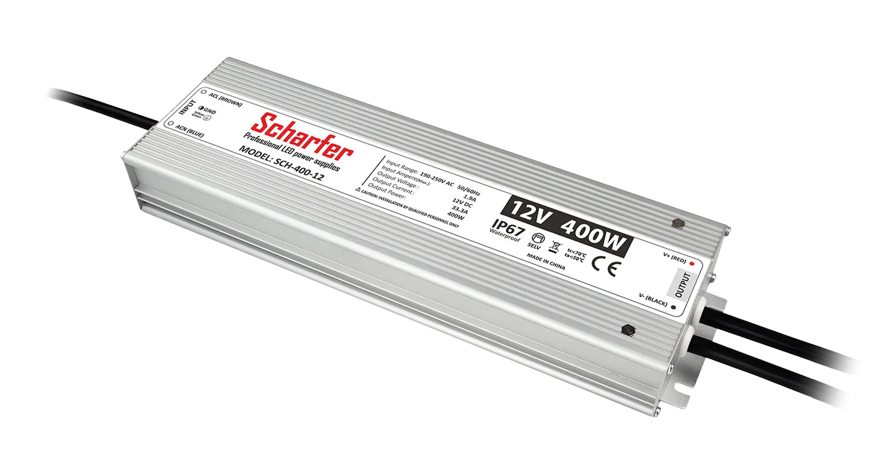 Zasilacz LED Scharfer 400 W / 12 V / IP67