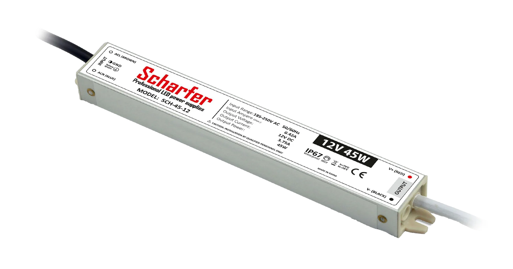 Zasilacz LED Scharfer 45 W / 12 V / IP67