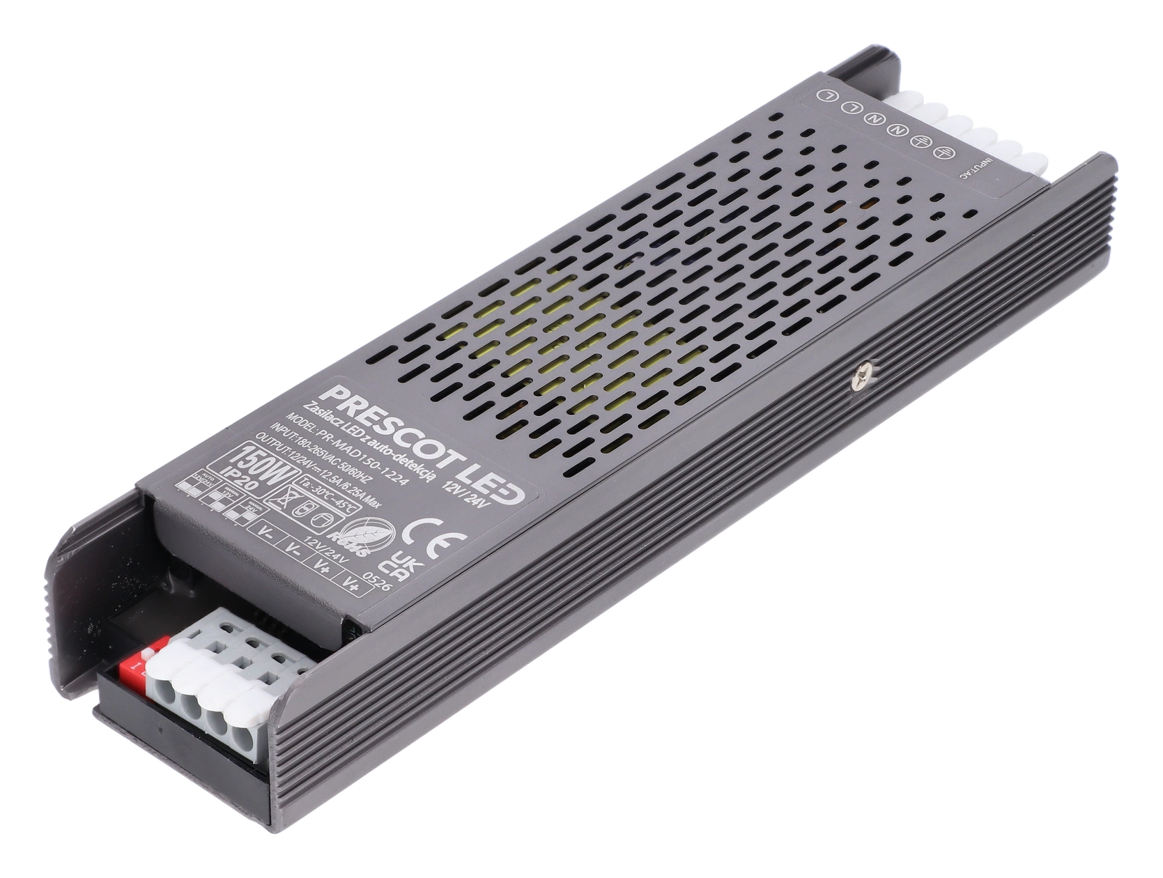 Zasilacz PRESCOT PR-MAD150-1224, 150 W — oryginalne zdjęcie produktu
