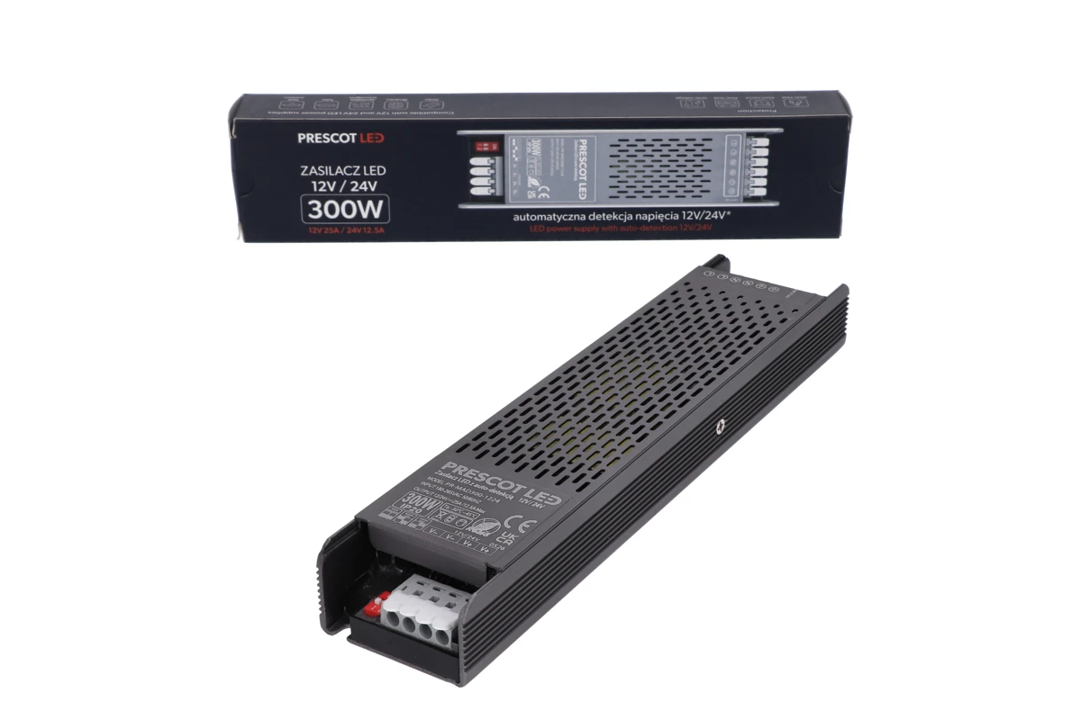 Zasilacz LED PR-MAD 300 W z autodetekcją 12/24 V