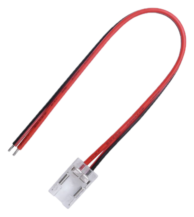 Złączka do taśmy LED SMD/COB mono 8mm taśma-przewód 15cm 3,5A